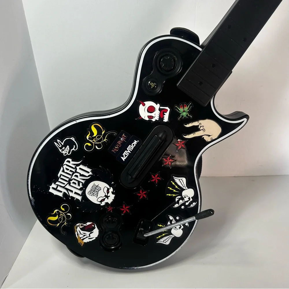 Guitar Hero Gibson Wireless Controller For Sony PS3 Powers On No Dongle